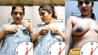 Sexy Desi Bhabhi Shows For Lover On VC | MyDesi
