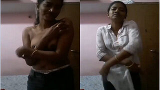 Shy Desi Girl Shows Her Boobs | MyDesi