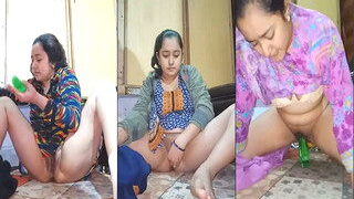 Horny Desi Bhabhi Masturbating With Bottle Part 1 | MyDesi