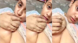 Desi Girl Sucking Her Boobs | MyDesi